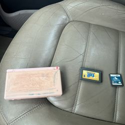Nintendo 3Ds, Coral Pink With Two Games