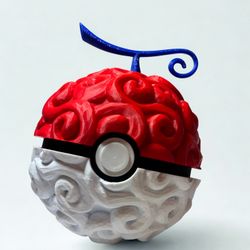 3D Printed Devil Fruit Pokéball (Pokémon & ONE PIECE)