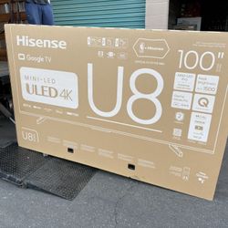 HISENSE - 100” UK8 SERIES Mini Led 4K UHD ULED Google TV
