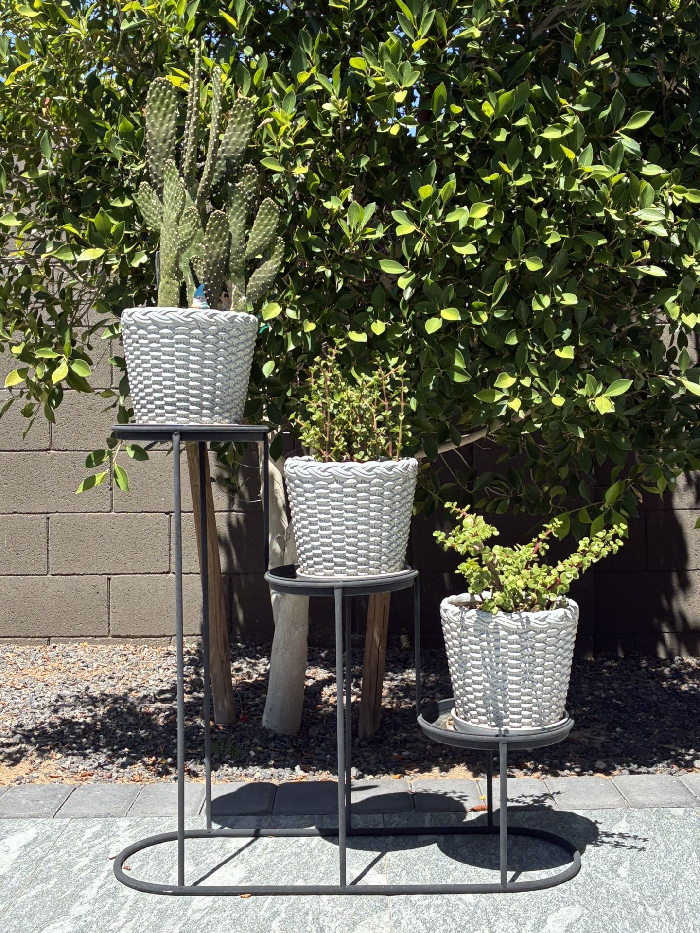 3 Tiered Plant+pots+stand