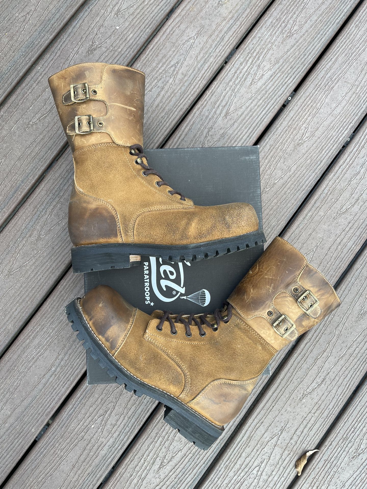 Fuel Paratrooper Motorcycle Boots - Brown - Men's 9.5 for