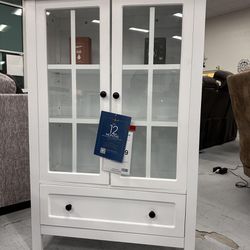 Best Price 🔥 Rustic Chic White Accent Cabinet | Brand New On Display Home Appliances