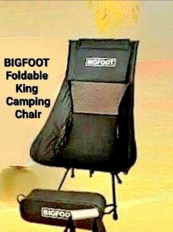 New! BIGFOOT Portable Folding King Camping Chair W/ Carrying Bag