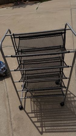 4-Tier Rolling Mesh Storage Cart