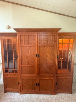 Mission style TV cabinet