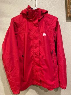 Helly Hansen Red Rain Jacket with Hood M