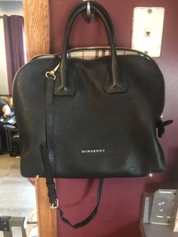 Burberry Greenwood Bowling Bag Grainy Leather Small at 1stDibs