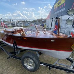 17 Ft Wood Boat For Sale May Trade!