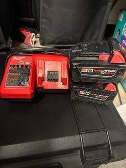 Milwaukee M12 M18 charger + 2 M18  XC 5.0 battery’s