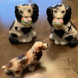 3 Ceramic Dogs