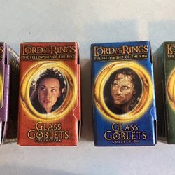Lord of the Rings 2001 Glass Goblets