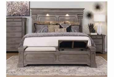 Mansion king bed with LED lights