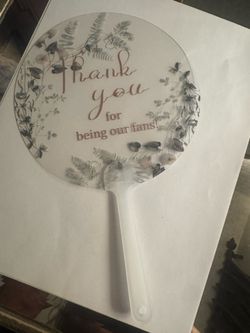 Box  of wedding fans