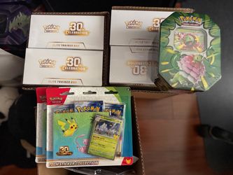 Pokemon 30th ETB, tech stickers & Ascended Heroes tins