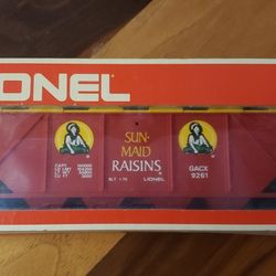 Lionel Sun Maid Raisins Covered Hopper car 6-9261 New in Box