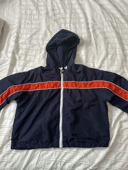 Navy blue & orange windbreaker
