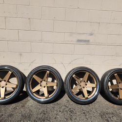 Rims and tires Black diamond Set of 4