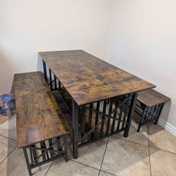 Dining Table And Benches Delivery Included 