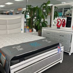 🎉OVERSTOCK FURNITURE SALE NOW 🔥 MODERN 5pc BEDROOM SET 35% OFF W/ FREE MATTRESS 🤯🛍️