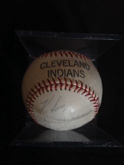 1971 Cleveland Indians Autographed Baseball w/COA!