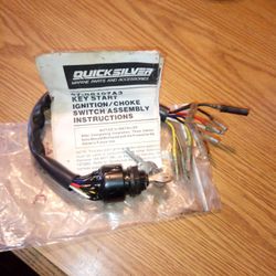 Quicksilver Key Start Ignition/Choke Switch Assembly