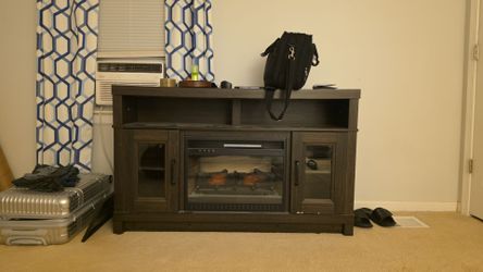 Tv stand with heater