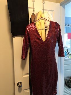 Red Sequence Dress