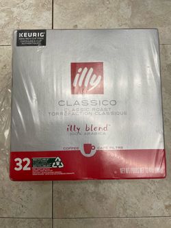 illy Coffee K Cup, Pods for Keurig Machines, Classico Medium Roast, 100% Arabica, Premium Italian Coffee, 32 Count