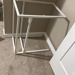 IKEA - VITTSJÖ Laptop stand, white/glass,