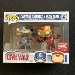 Captain America And Iron Man 2-pack Civil War Pop! Funko 