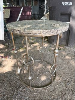 Side table with granite top