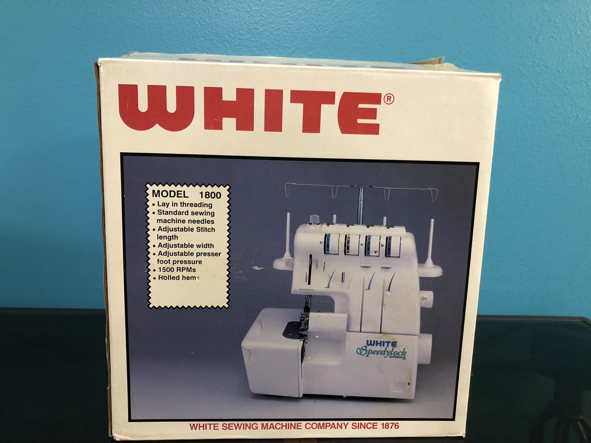 White Serger SpeedyLock Model 1800