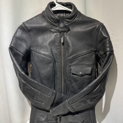 Triumph Leather Motorcycle Jacket Women’s Small Vintage 