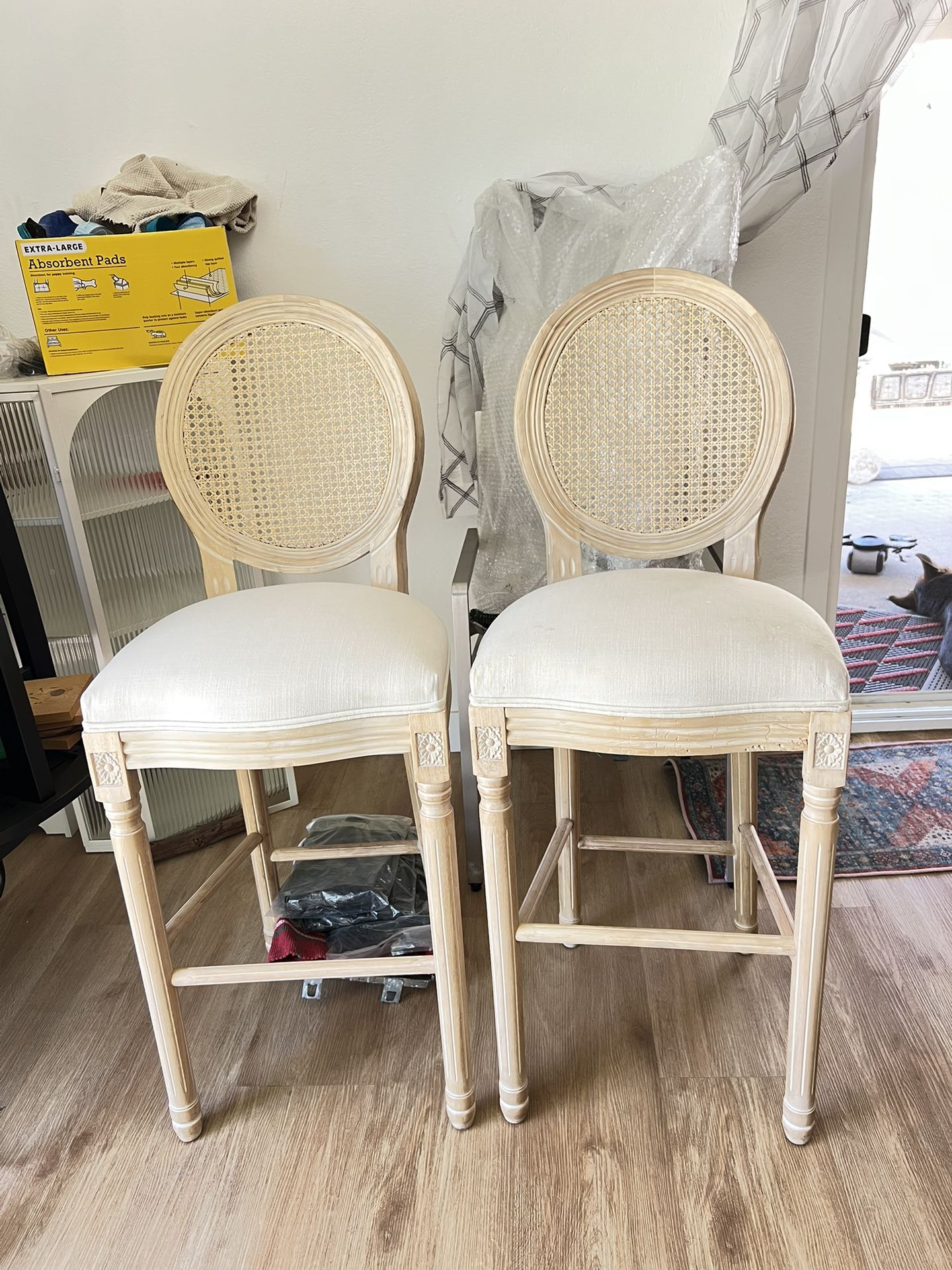 Stools Set Extra Wide Seat Bar Stools Stools Set Of 2, Counter