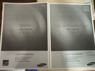 Samsung Front Load Washer/Dryer with Pedistals