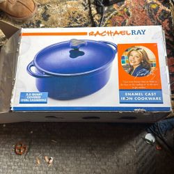 Rachel Ray Enamel Cast Oval Casserole Brand New 