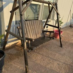  Wood Patio Porch Swing 