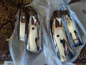1947-48 Chevy original GM rear wraps. SHOW CHROME.