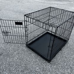 24x18x21in Black Single Door Metal Dog Cage Crate Pet Containment! Great for dogs 30lbs and under! 
