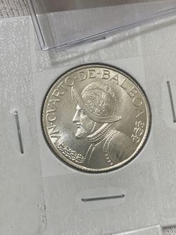 (7) 1963 Panama 1/4 Balboa Silver Coin In Brilliant Uncirculated Condition 