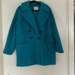 Beautiful Turquoise Oversize Look  Coat
