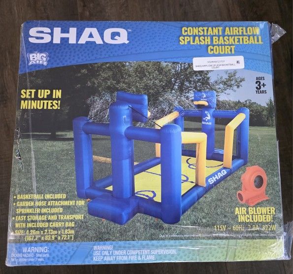 SHAQ BIG AIR SPLASH Inflatable Basketball Court.