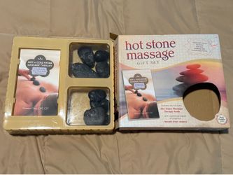 Hot and cold stone massage therapy gift set