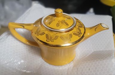 Vintage Butterfly Tea Pot