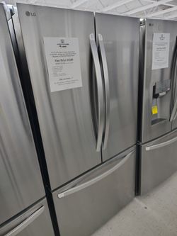 50% OFF 3 DOOR FRENCH DOOR FRIDGES!  THIS WEEK ONLY! LG 27 Cu Ft, 36"W (Was $1289 Now Only $644)