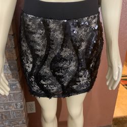 Black Lace Mini Skirt Junior XL