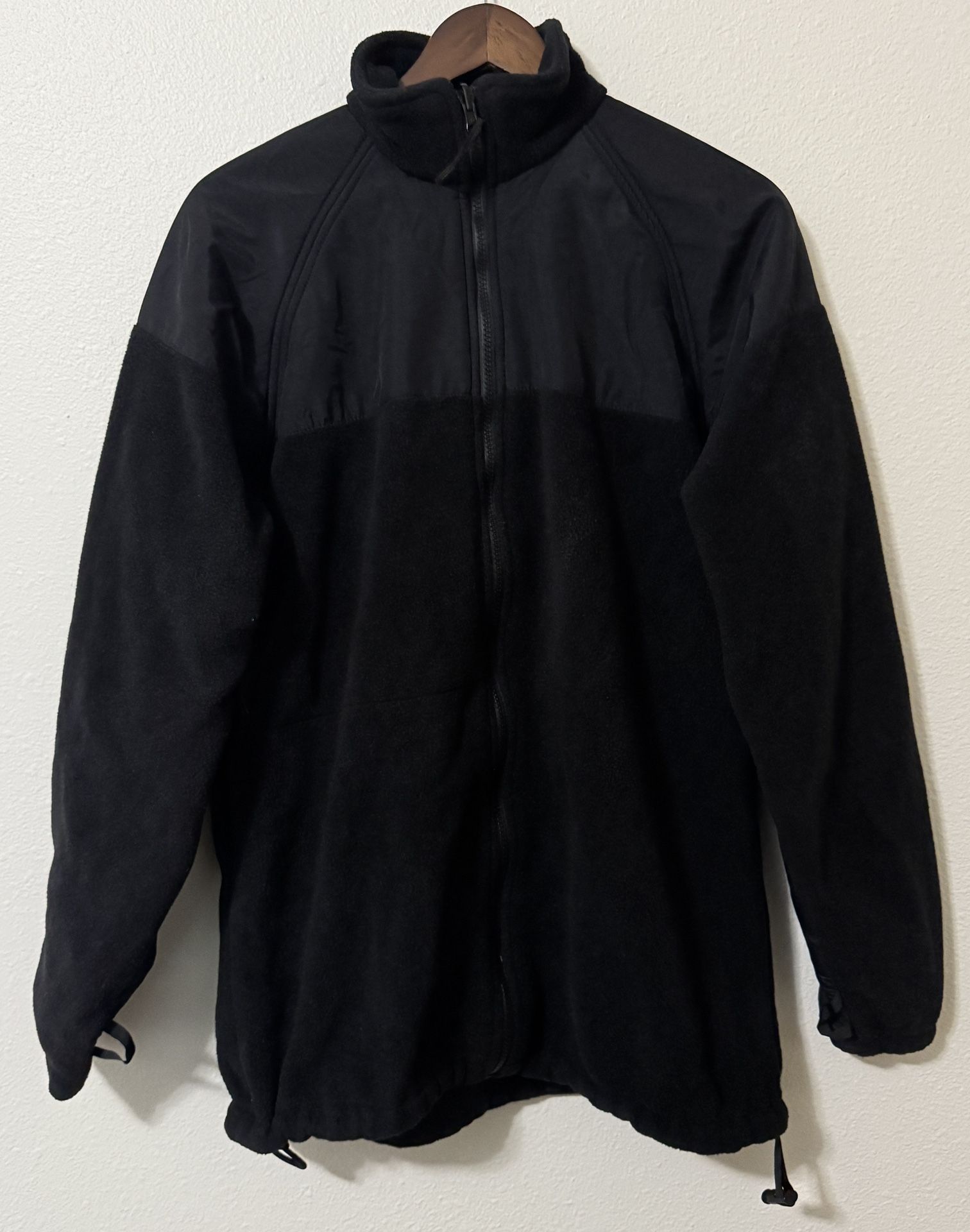 US Navy Parka Liner Black Full Zip Fleece Jacket Military Medium X Long