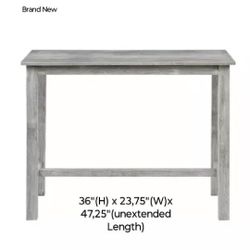 Brand New Threshold Counter Height Pub Table Gray Wash 