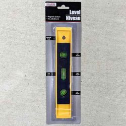 NEW professional 3-vial 9" plastic torpedo magnetic bottom bubble level measuring tool nivel de caja