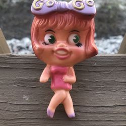 RARE Vintage 1965 Vinyl Go-Go Girl PINHEAD Doll-Play PAL Plastic Inc Pat Pending